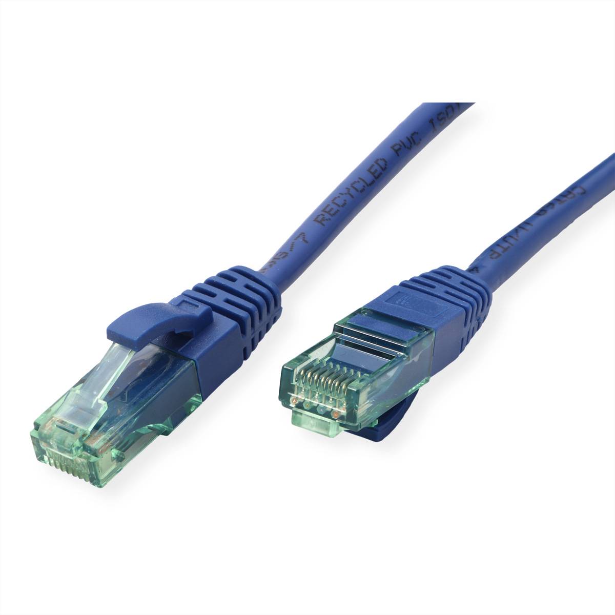 ROLINE RM Patchkabel Cat.6A UTP, blau, 0,3 m