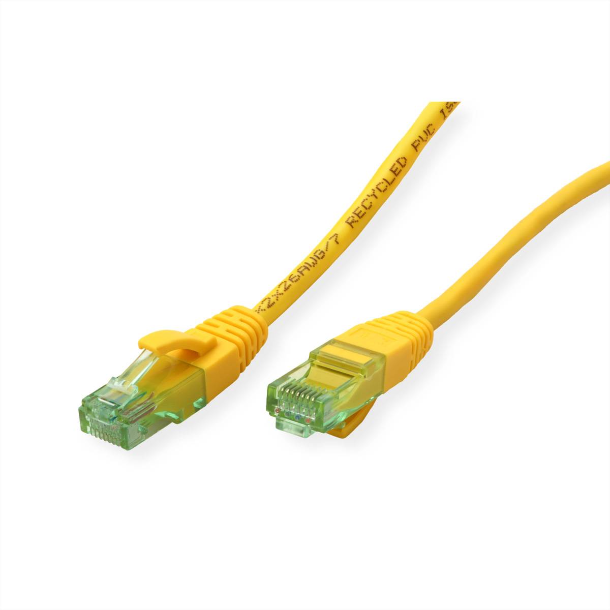 ROLINE RM Patchkabel Cat.6A UTP, gelb, 0,3 m
