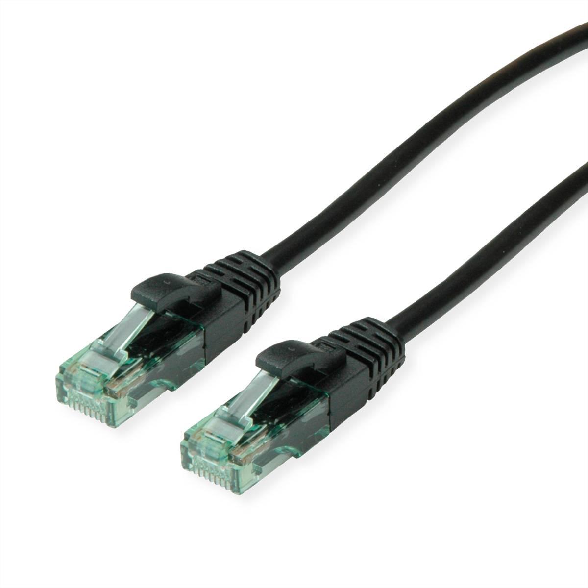ROLINE - RM UTP Patchkabel Kat6A/Kl.EA schwarz 0.5m - Netzwerk - CAT 6a