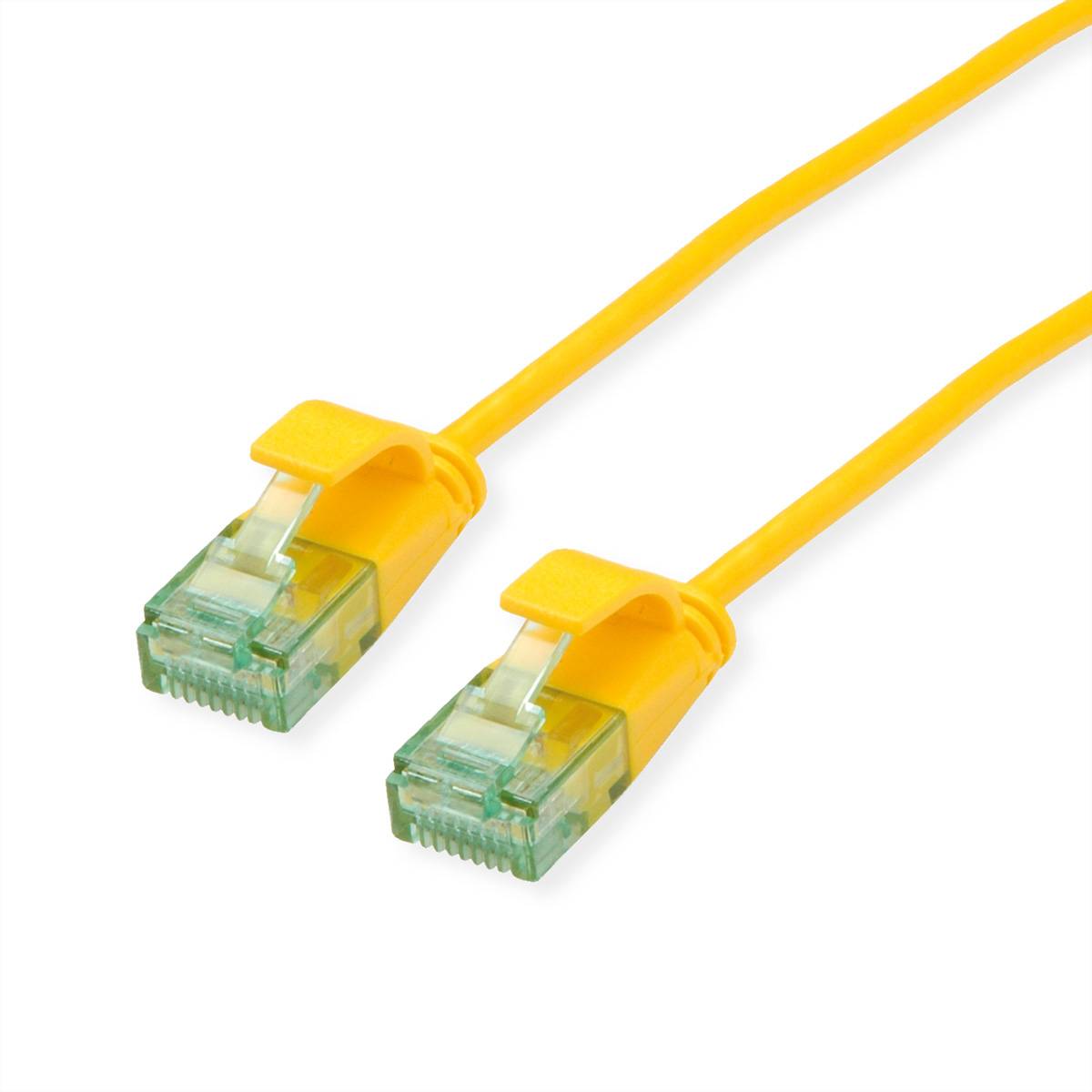 ROLINE - RM UTP Patchkabel Kat6A/Kl.EA SLIM gelb 0.5m - UTP