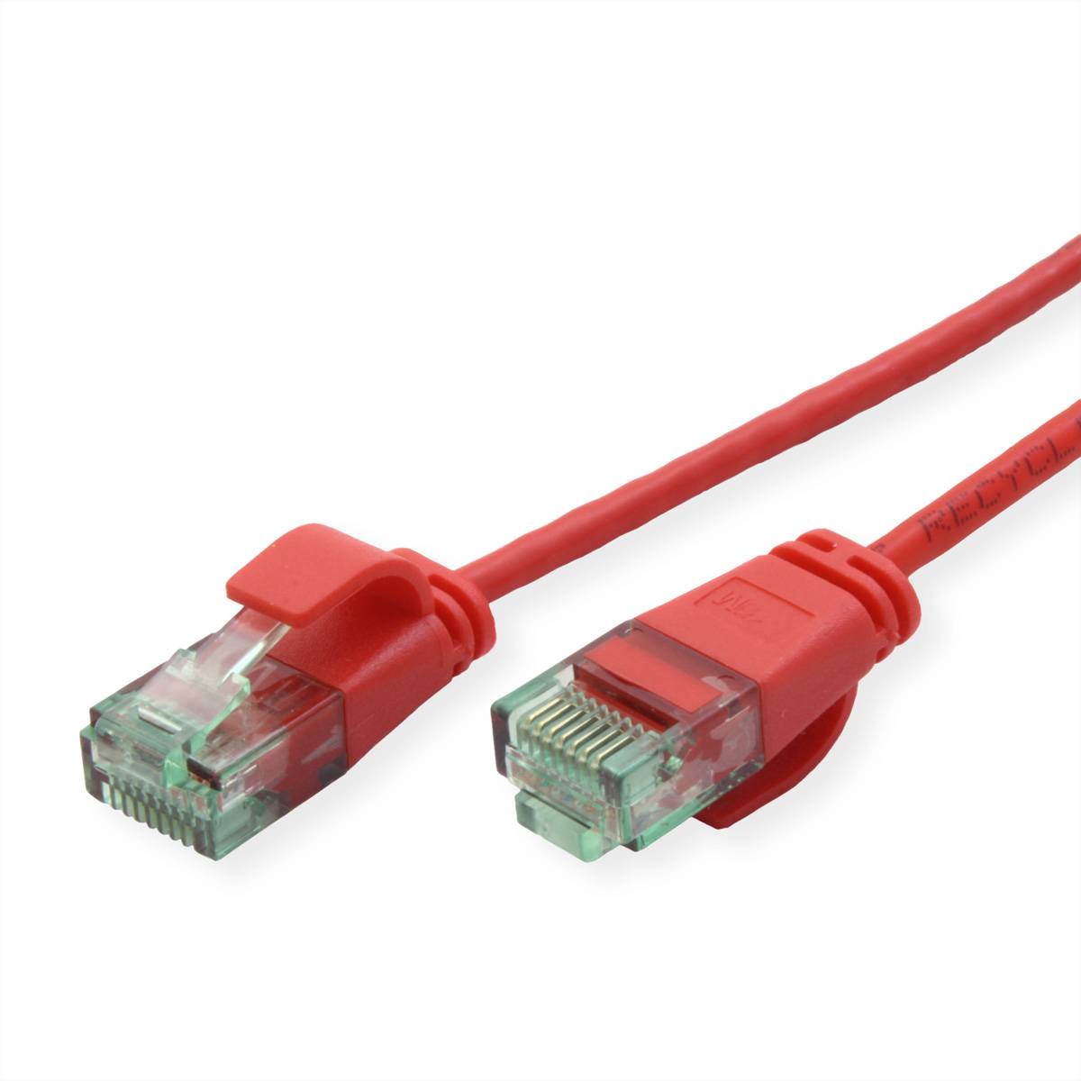 ROLINE RM UTP DataCenter Patchkabel Cat.6A (Class EA), slim, rot, 1 m