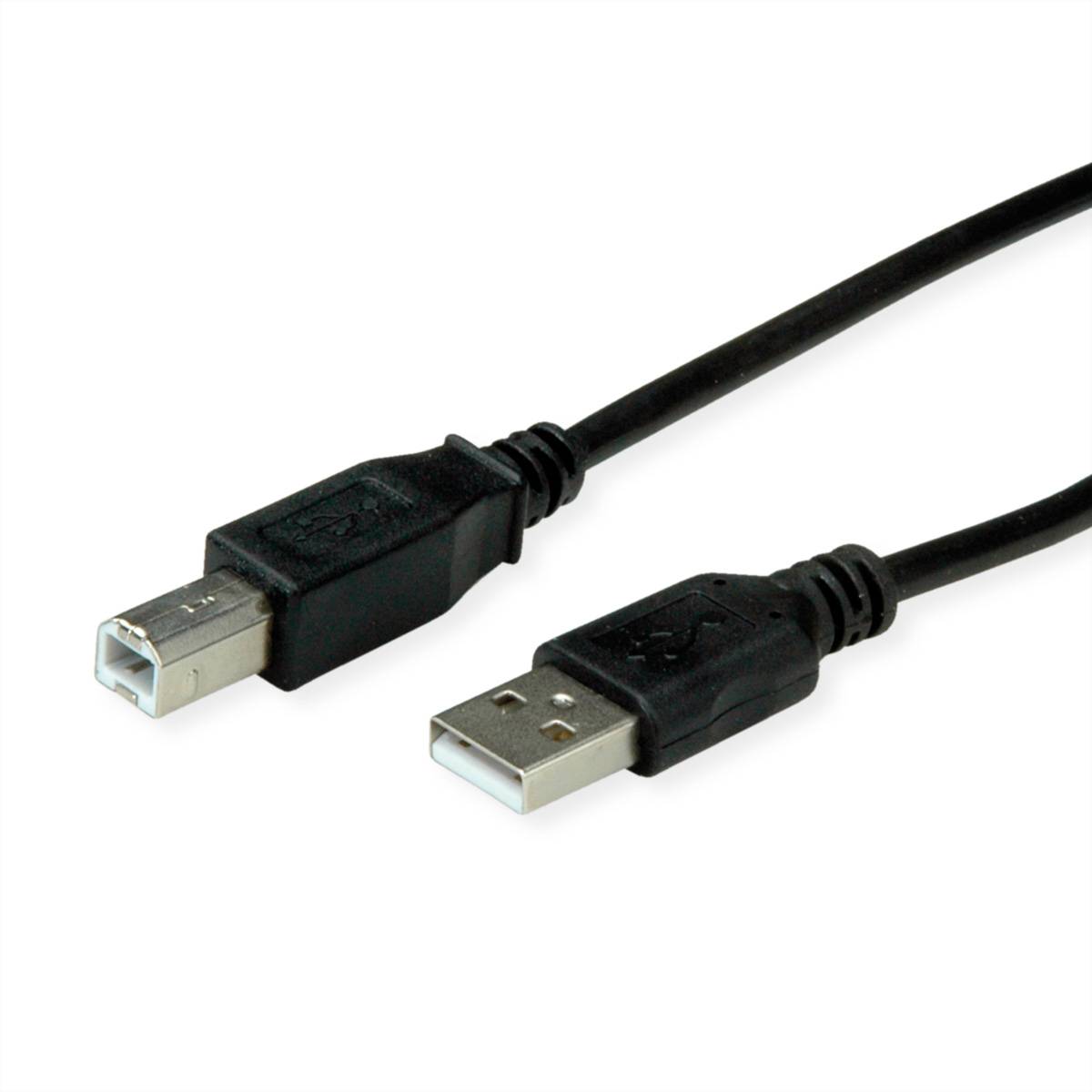 ROLINE RM USB 2.0 Kabel, Typ A-B, schwarz, 1,8 m