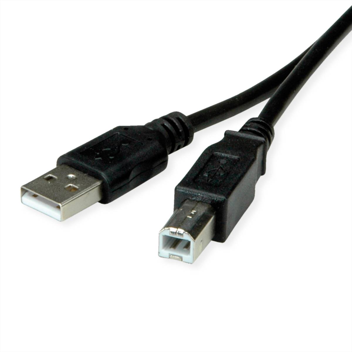 ROLINE RM USB 2.0 Kabel, Typ A-B, schwarz, 1,8 m