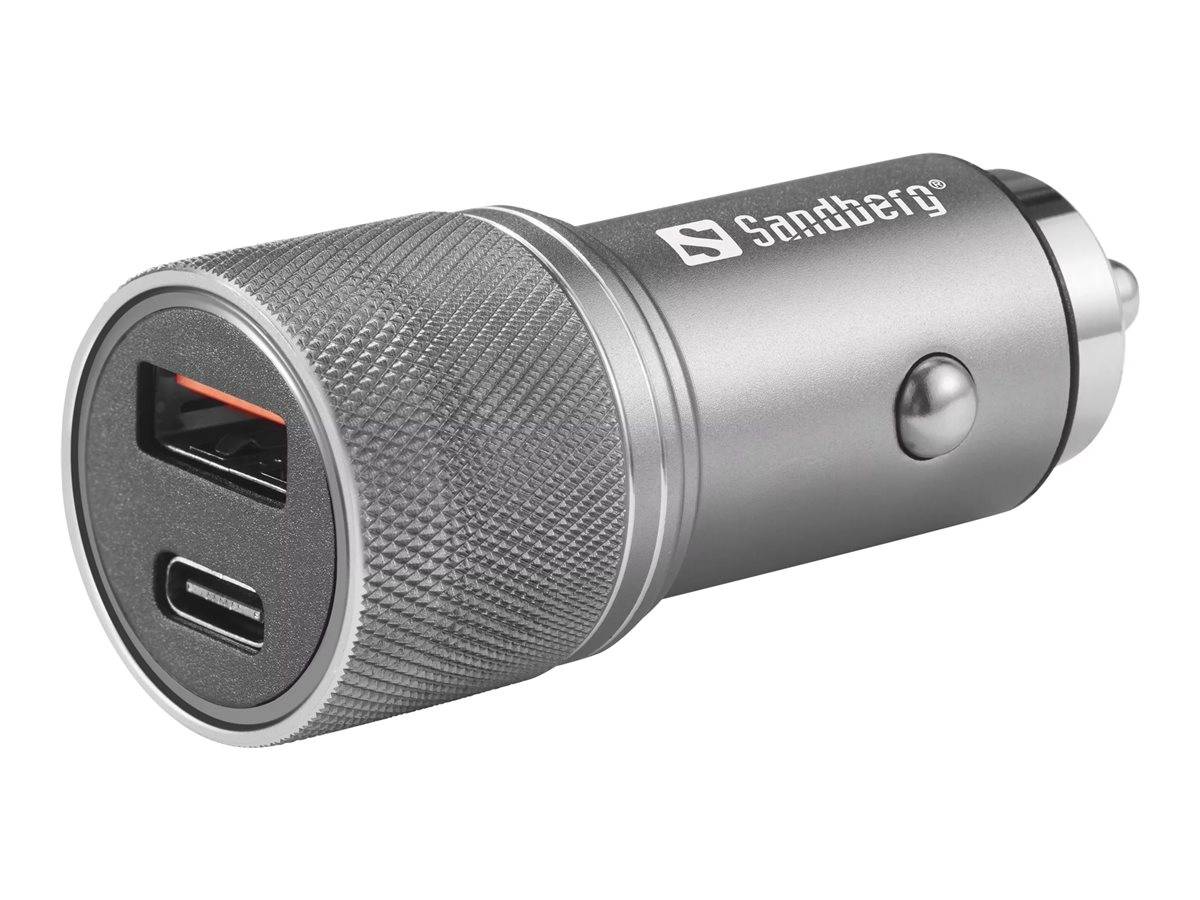 Sandberg - Auto-Netzteil - 48 Watt - 3 A - Quick Charge 3.0 - 2 Ausgabeanschlussstellen (USB, 24 pin USB-C)