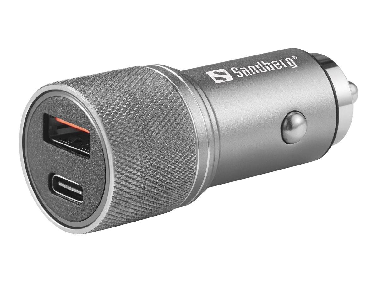 Sandberg - Auto-Netzteil - 48 Watt - 3 A - Quick Charge 3.0 - 2 Ausgabeanschlussstellen (USB, 24 pin USB-C)