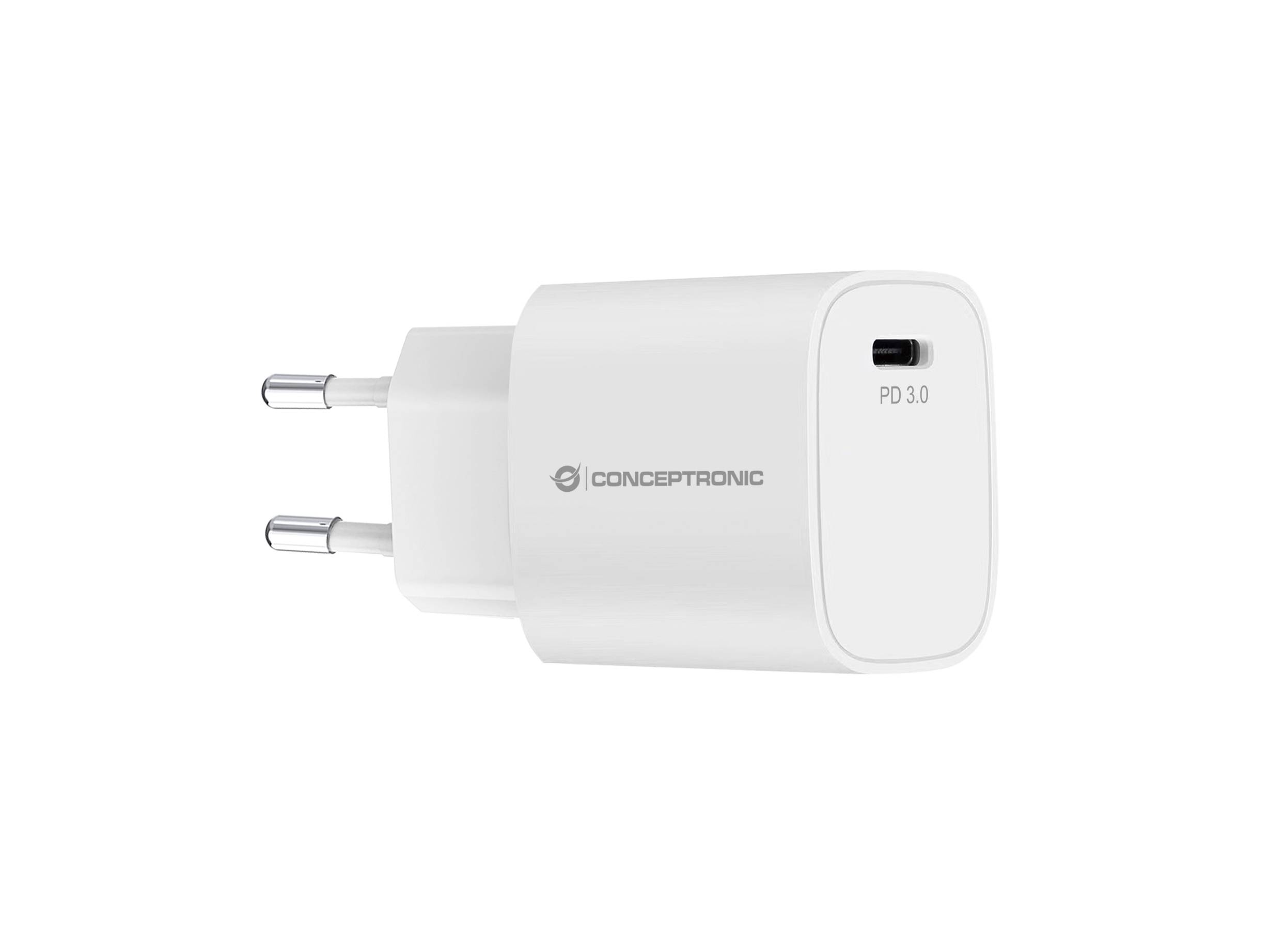 CONCEPTRONIC Ladegerät 1Port USB-C Top-Port 20WPD3.0 ws