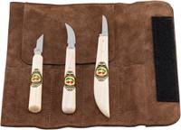 KIRSCHEN Schnitzmessersatz in Ledertasche 3-tlg. 3307000