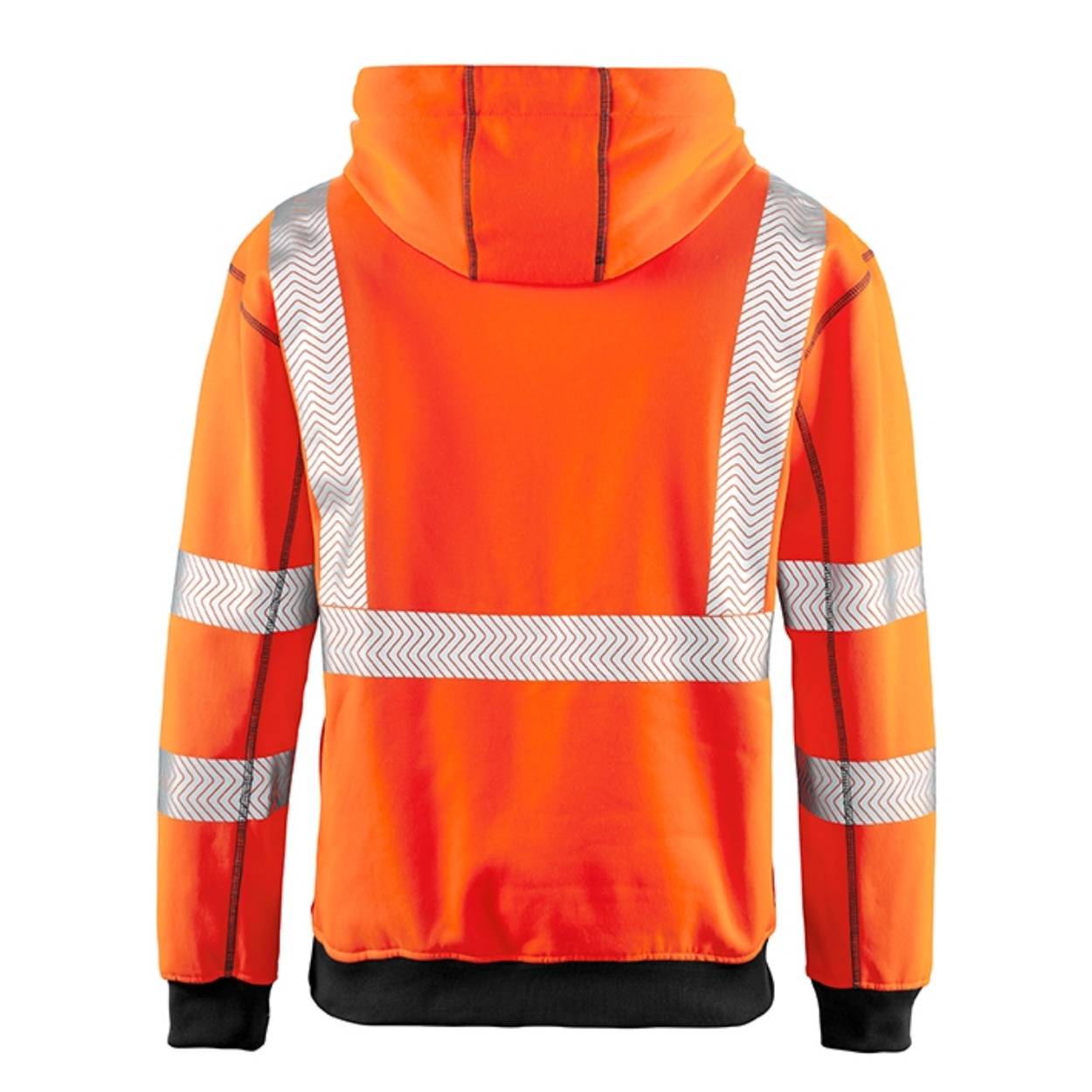 4PROTECT® Warnschutz-Hoodie PORTLAND EN ISO 20471 Leuchtorange/Grau_6 XL