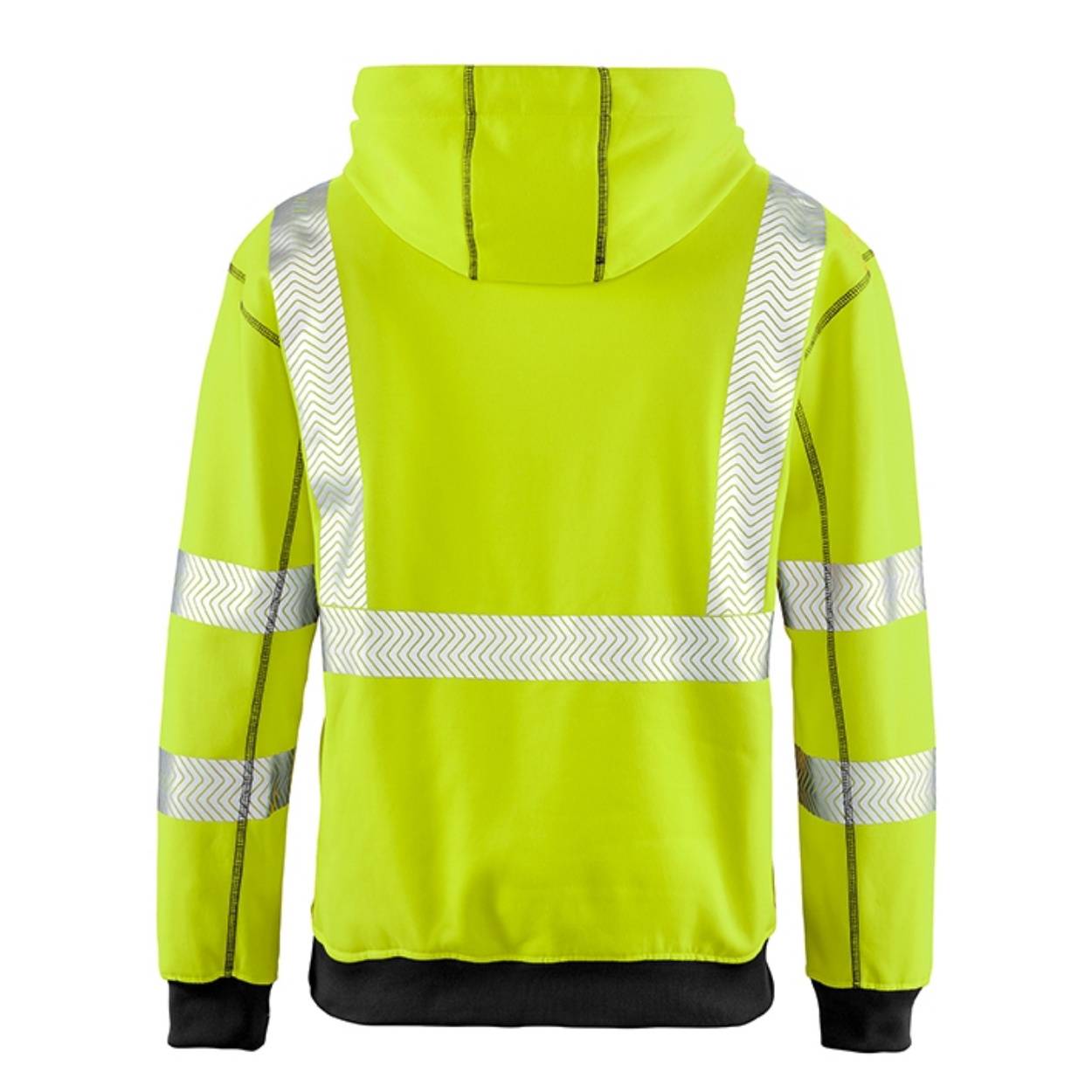 4PROTECT® Warnschutz-Hoodie PORTLAND EN ISO 20471 Leuchtgelb/Grau_M