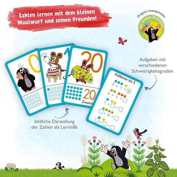 Trötsch Der kleine Maulwurf Kartenset 123 Lernkarten