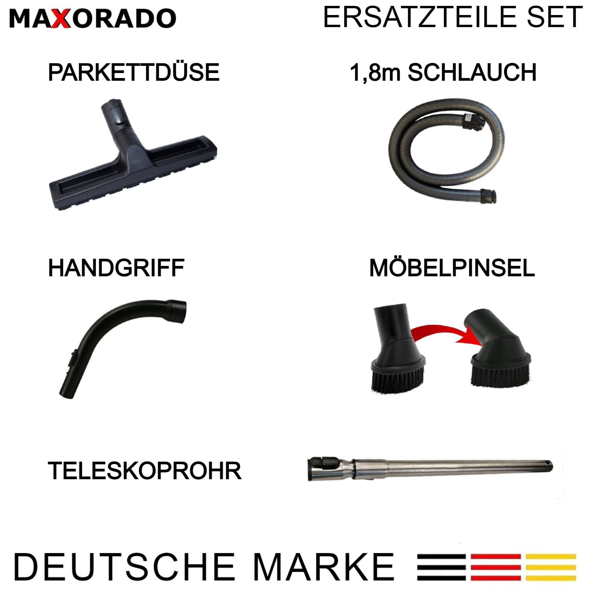 Bodendüse + Rohr + Handgriff + Schlauch + Saugpinsel für Staubsauger Miele C2 Complete C3 S8 S8340 S8430 S8360 S8000