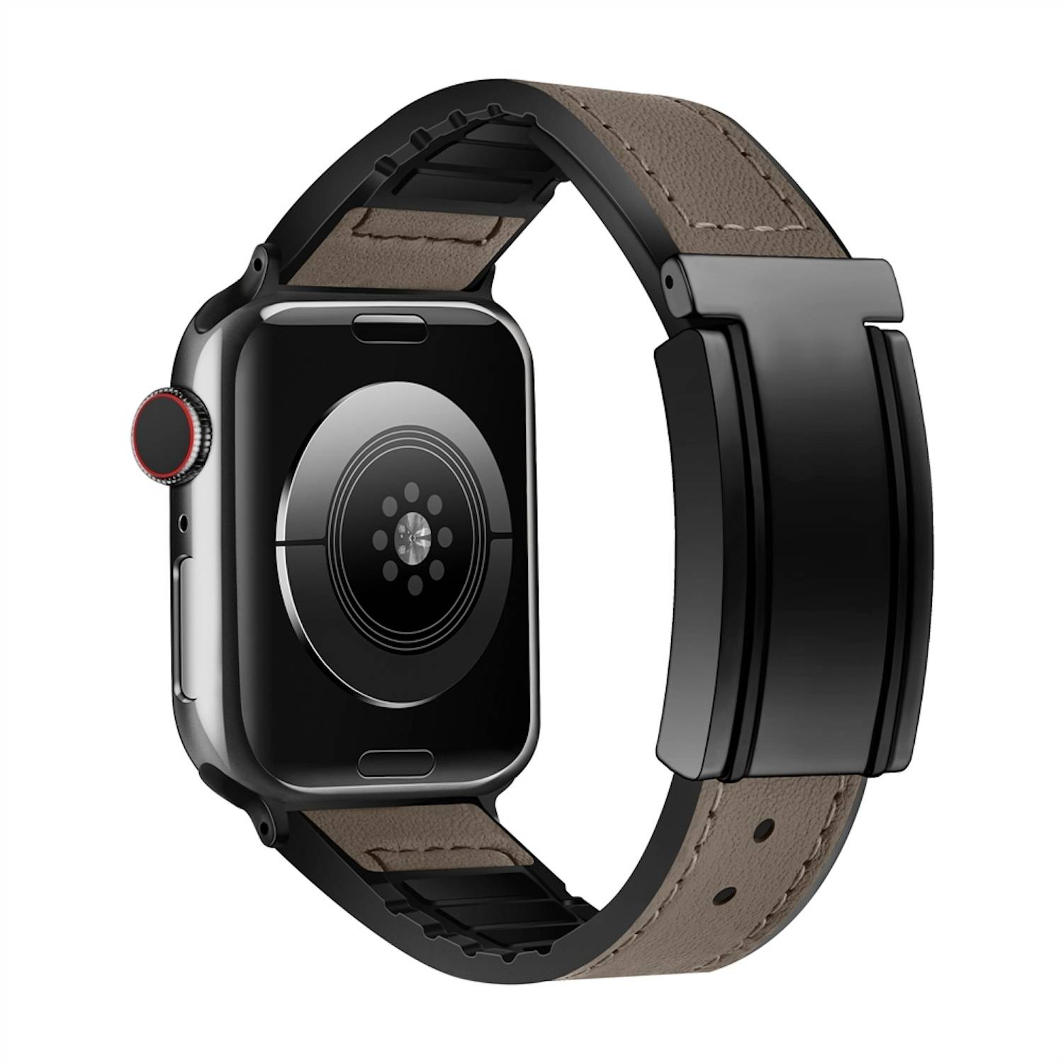 Für Apple Watch SE 2023 40mm Kunstleder Magnetschnalle Arm Band Braun