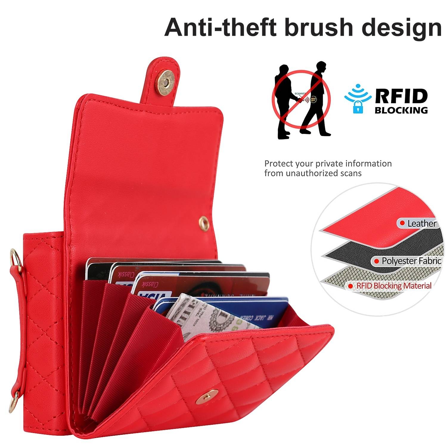 Für Samsung Galaxy Z Flip6 Kunstleder Design Book Wallet Tasche Rot