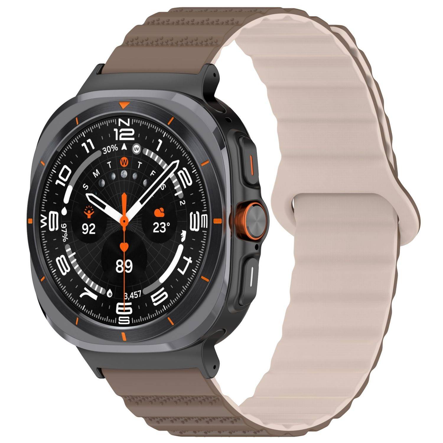 Für Samsung Galaxy Watch Ultra 47mm Silikon Magnetisches Arm Band