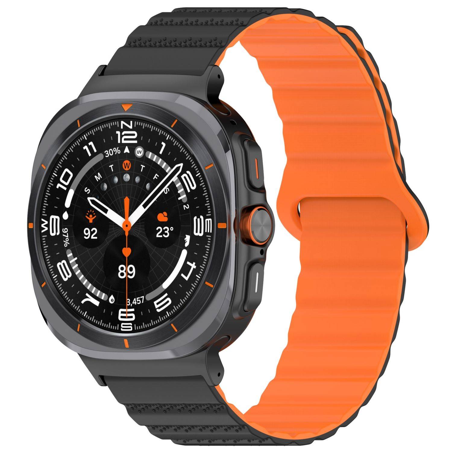 Für Samsung Galaxy Watch Ultra 47mm Silikon Magnetisches Arm Band
