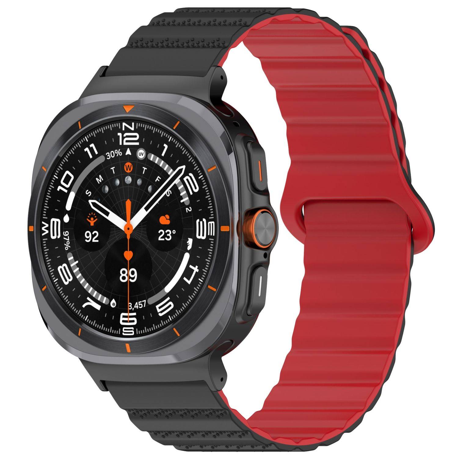 Für Samsung Galaxy Watch Ultra 47mm Silikon Magnetisches Arm Band