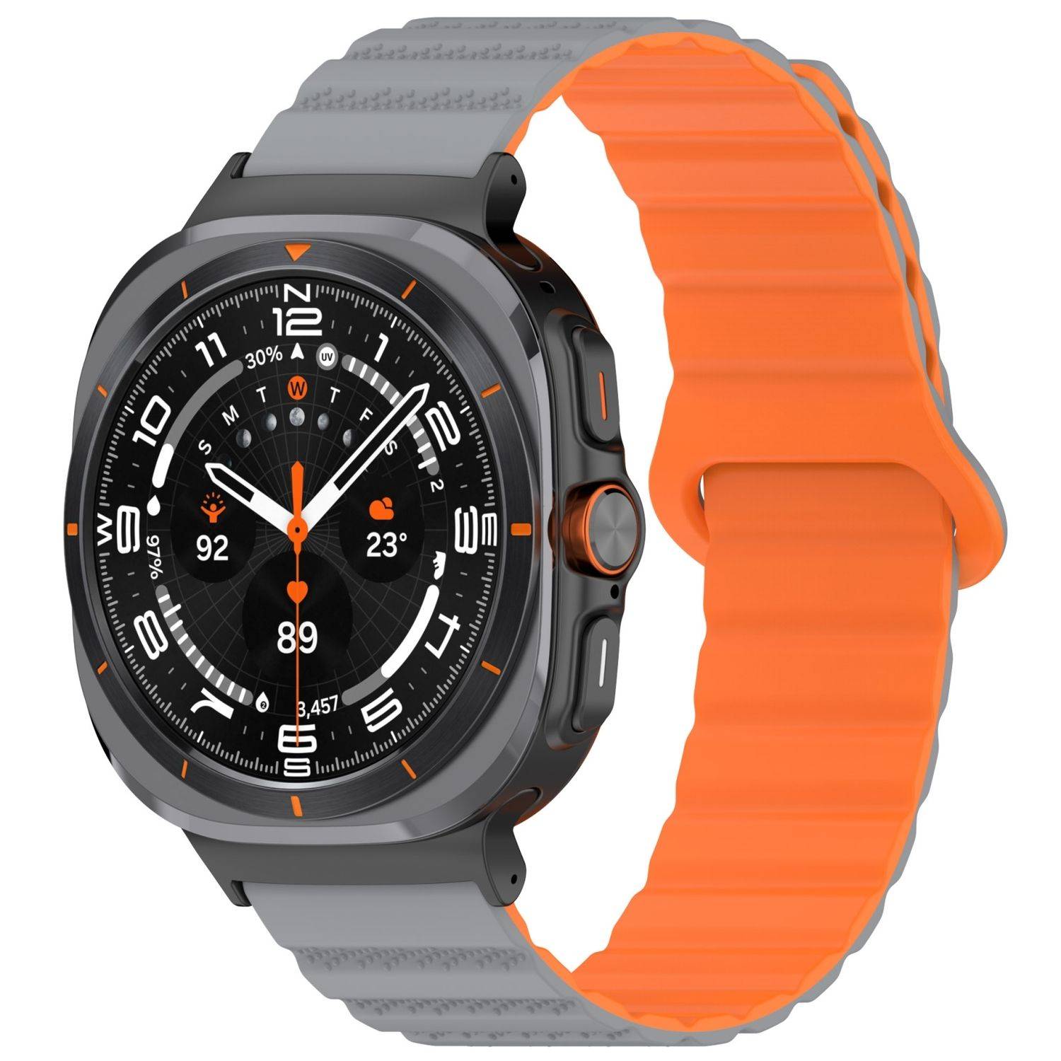 Für Samsung Galaxy Watch Ultra 47mm Silikon Magnetisches Arm Band