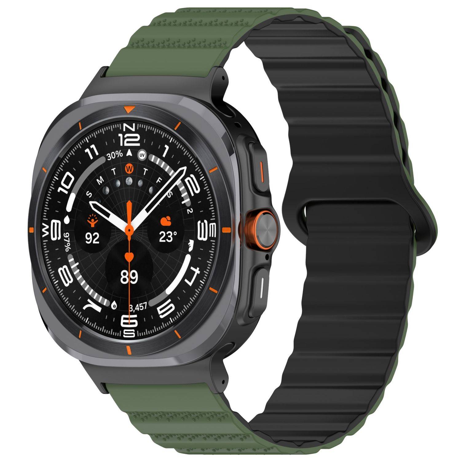Für Samsung Galaxy Watch Ultra 47mm Silikon Magnetisches Arm Band