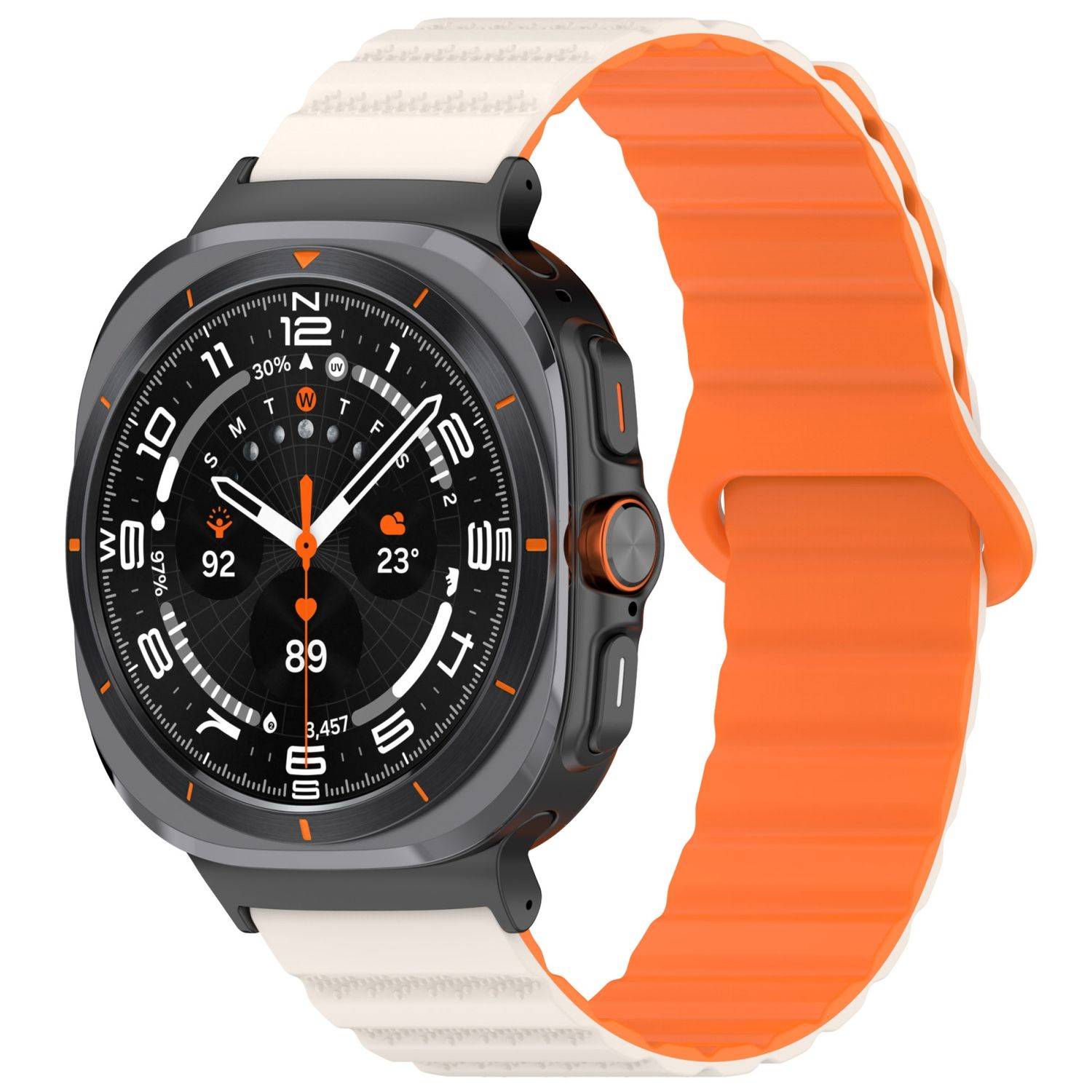 Für Samsung Galaxy Watch Ultra 47mm Silikon Magnetisches Arm Band