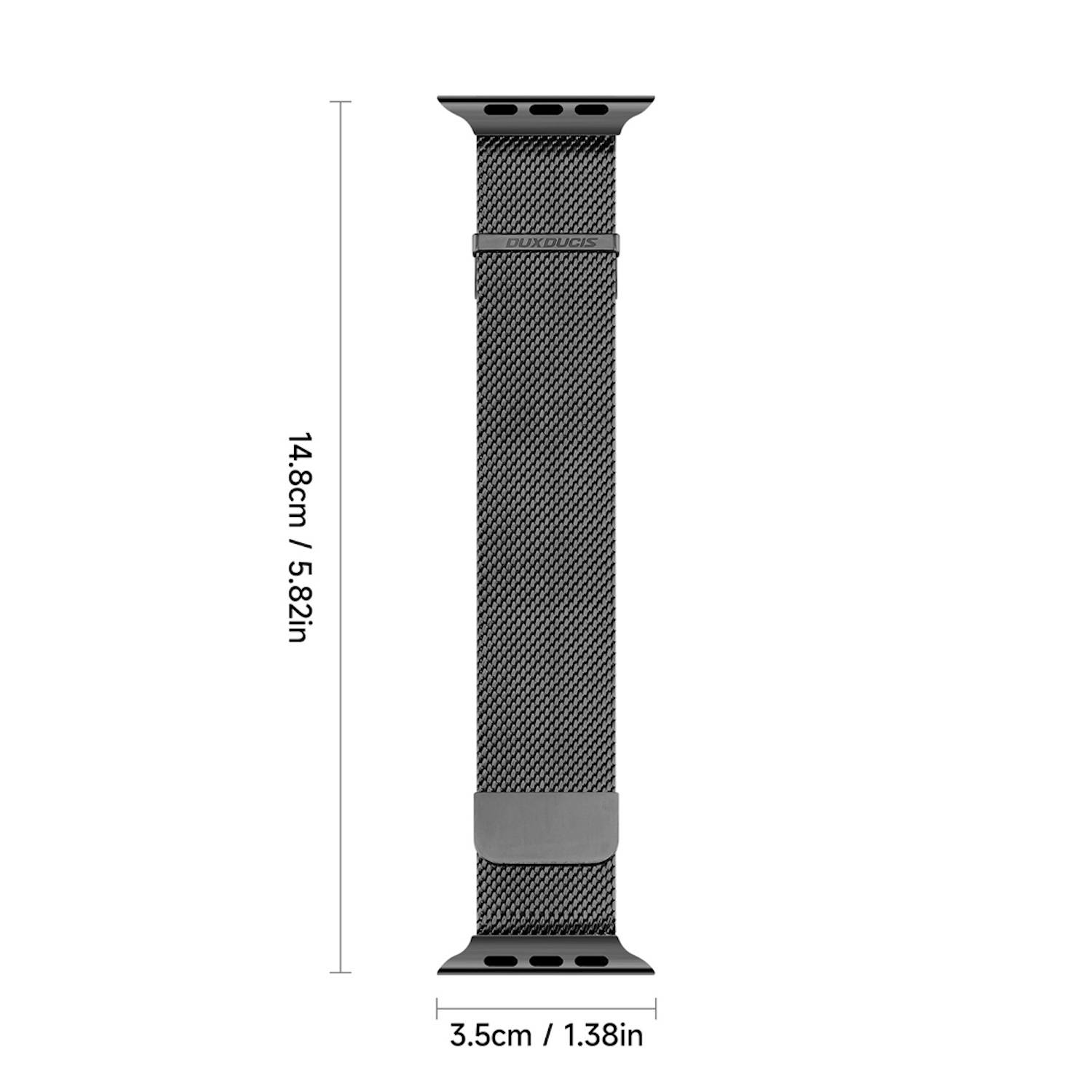 Für Apple Watch SE 2023 40mm DUX DUCIS Edelstahl Arm Band Schwarz