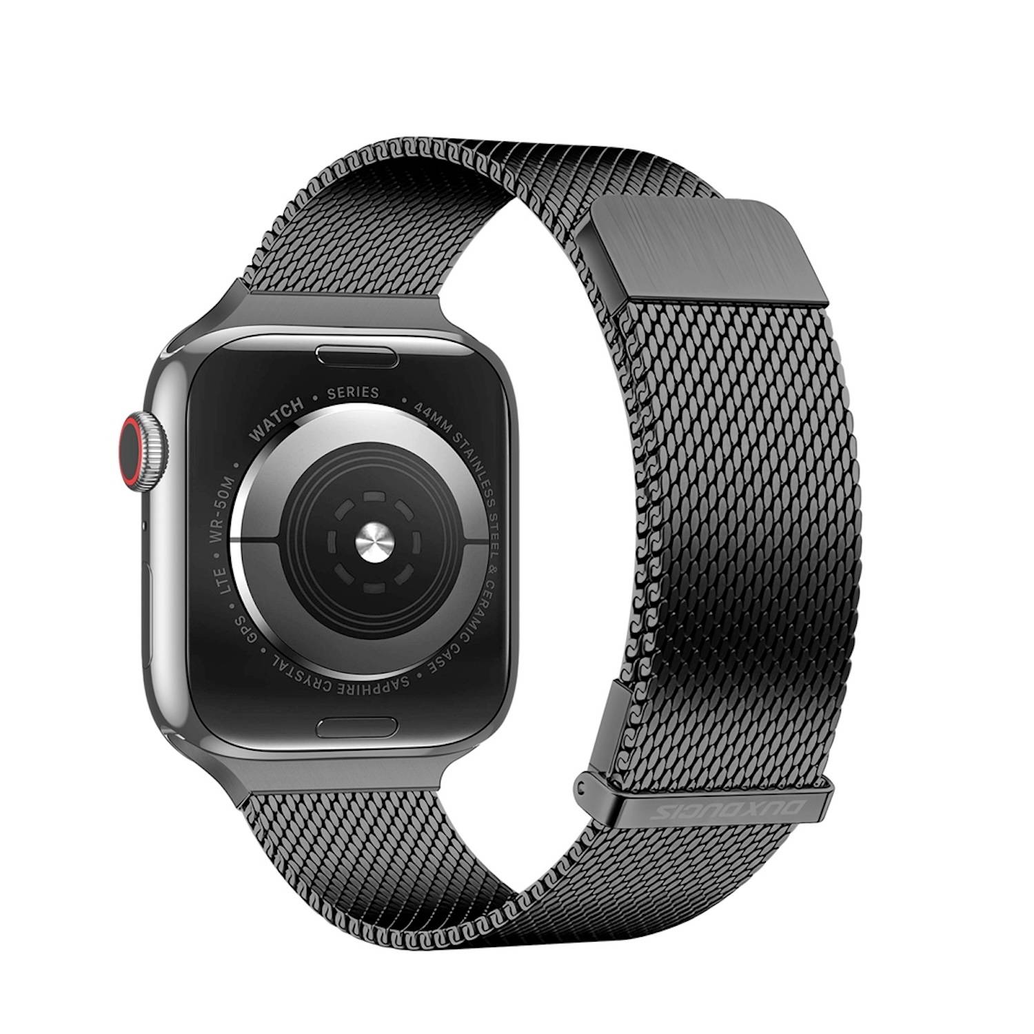 Für Apple Watch SE 2023 40mm DUX DUCIS Edelstahl Arm Band Schwarz