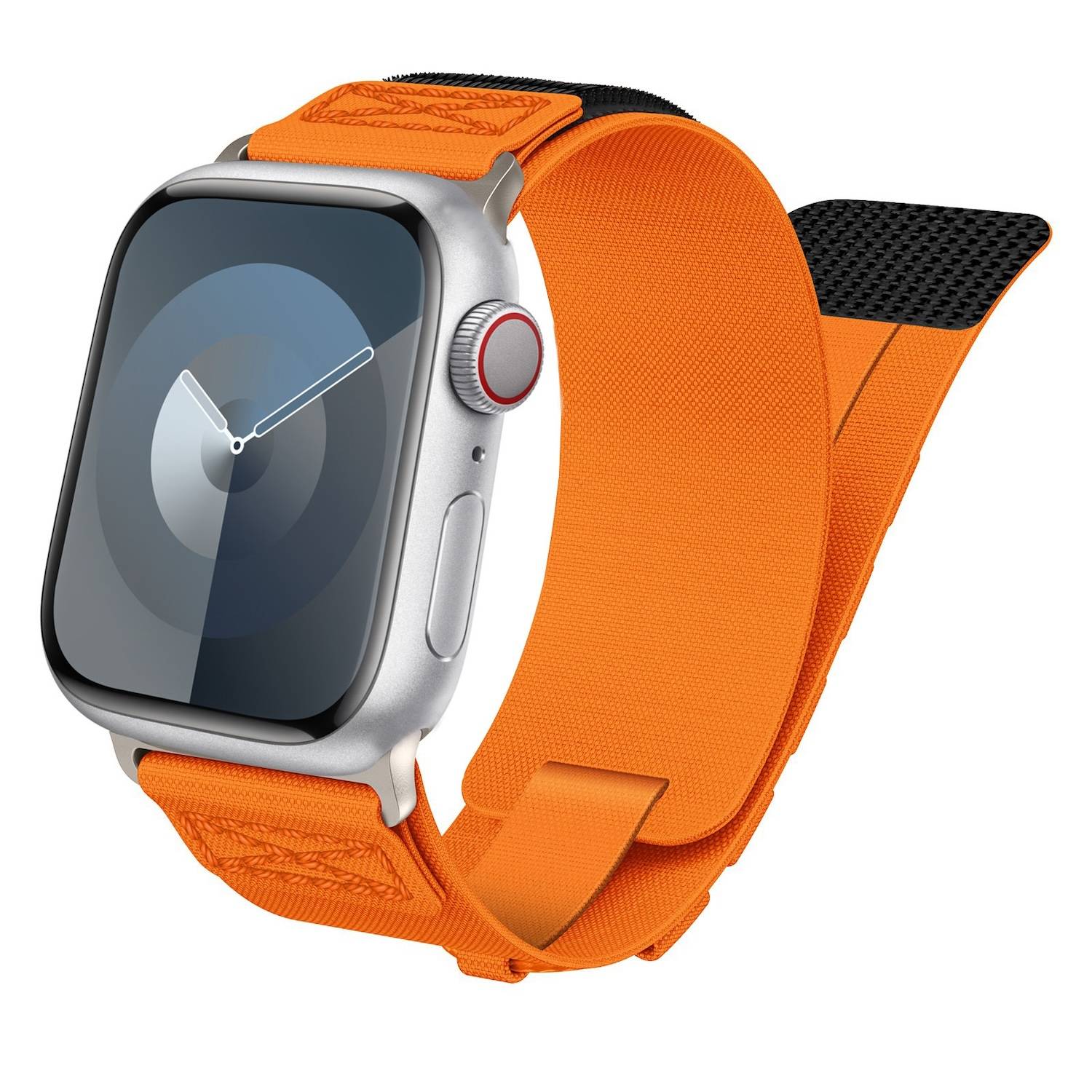 Für Apple Watch SE 2023 44mm Design Geflochtenes Nylon Armband Orange