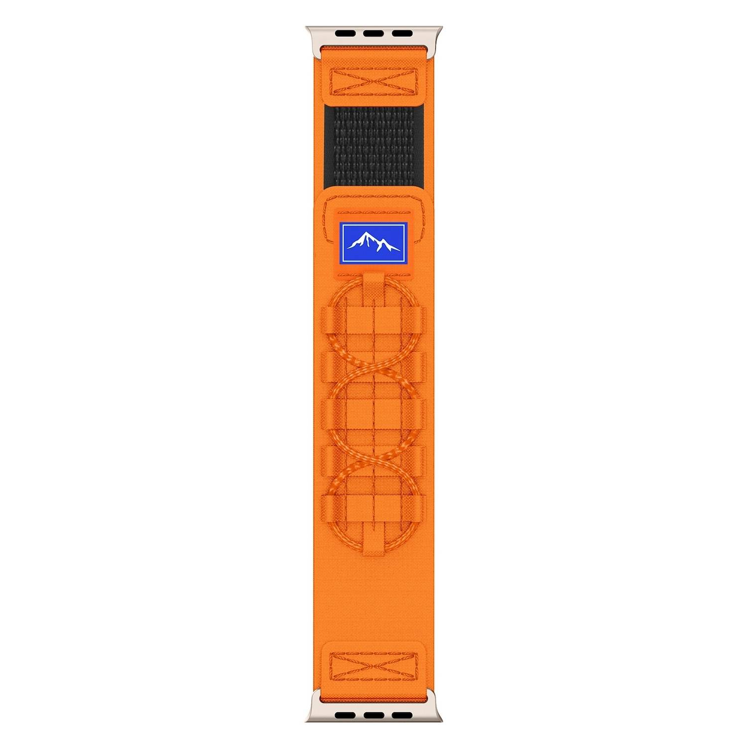 Für Apple Watch SE 2023 44mm Design Geflochtenes Nylon Armband Orange