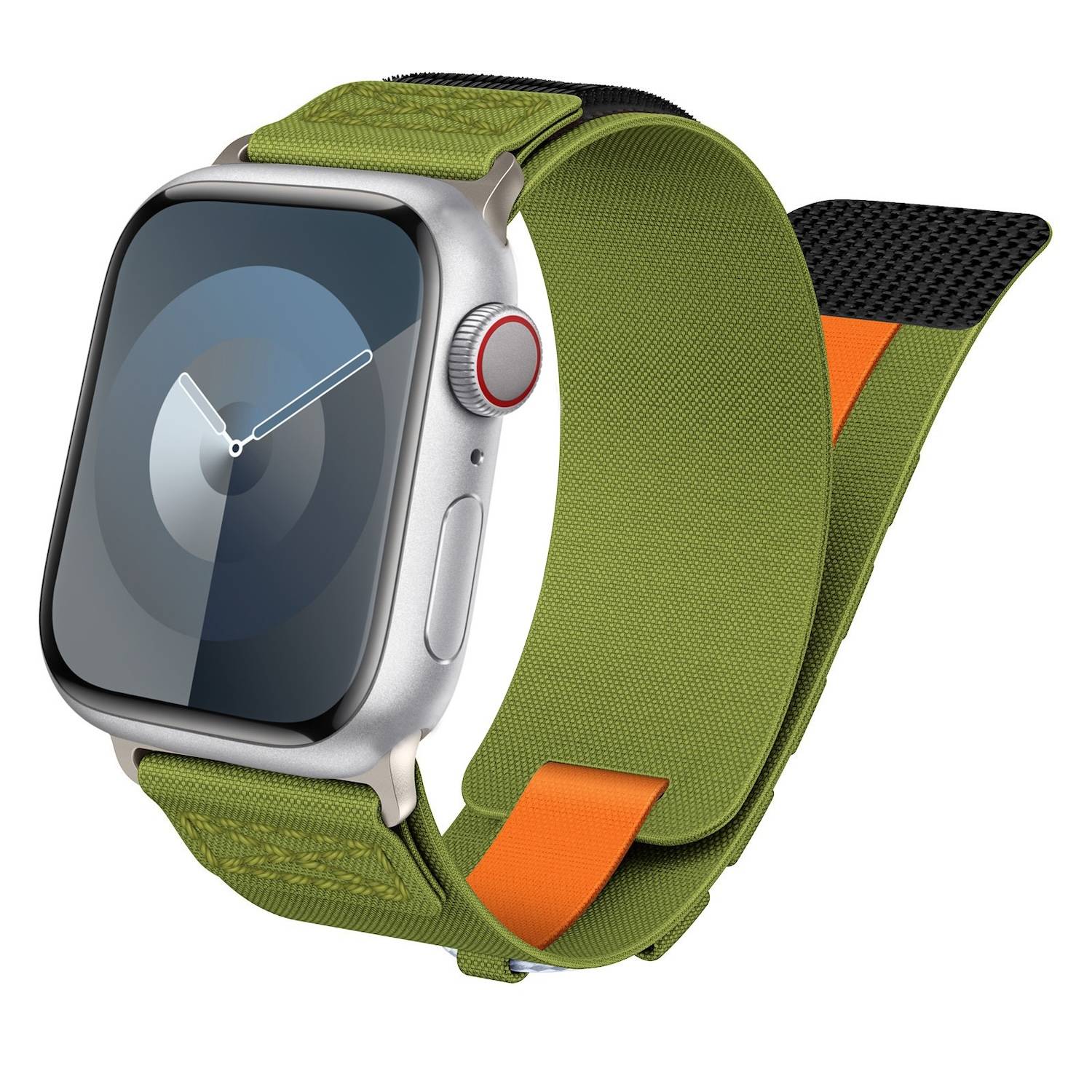 Für Apple Watch SE 2023 44mm Design Geflochtenes Nylon Armband Grün