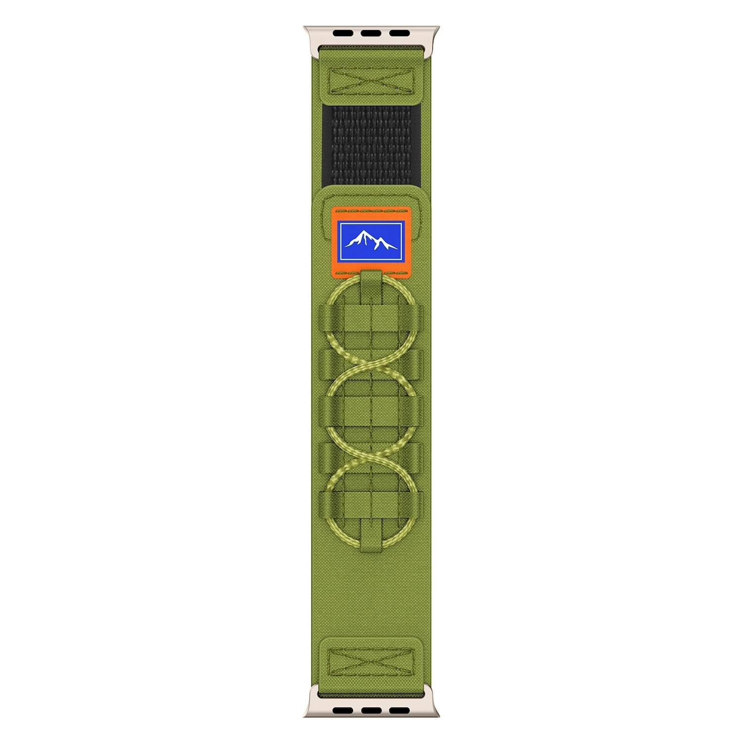 Für Apple Watch SE 2023 44mm Design Geflochtenes Nylon Armband Grün