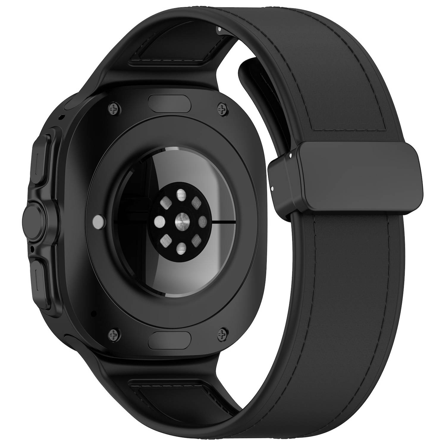 Für Samsung Galaxy Watch Ultra 47mm Magnetverschluss Armband Schwarz
