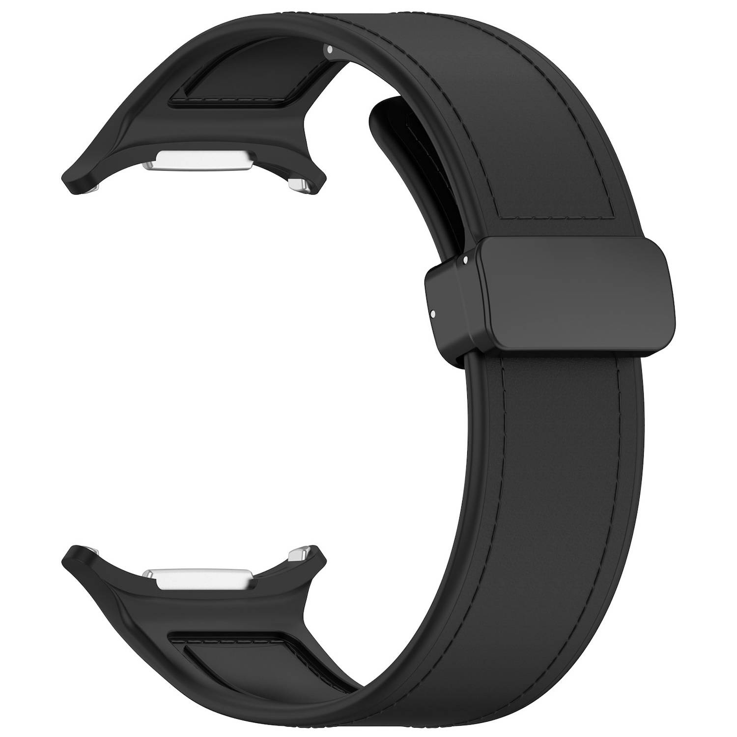 Für Samsung Galaxy Watch Ultra 47mm Magnetverschluss Armband Schwarz