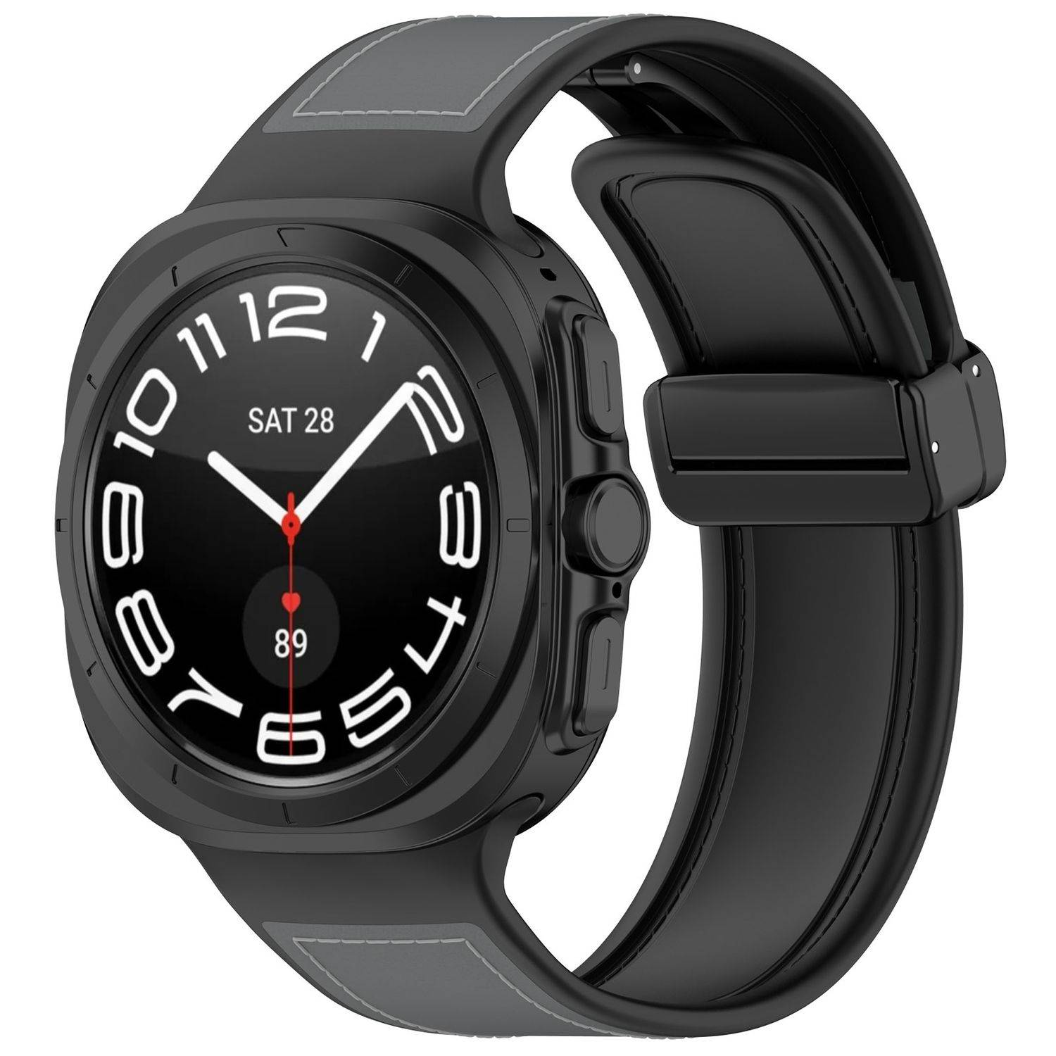 Für Samsung Galaxy Watch Ultra 47mm Magnetverschluss Armband Grau