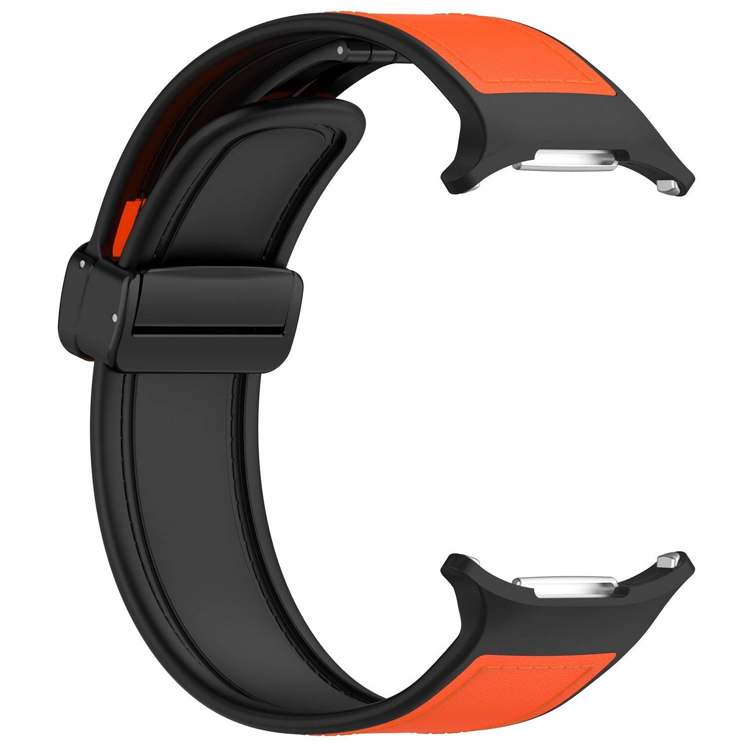 Für Samsung Galaxy Watch Ultra 47mm Magnetverschluss Armband Orange