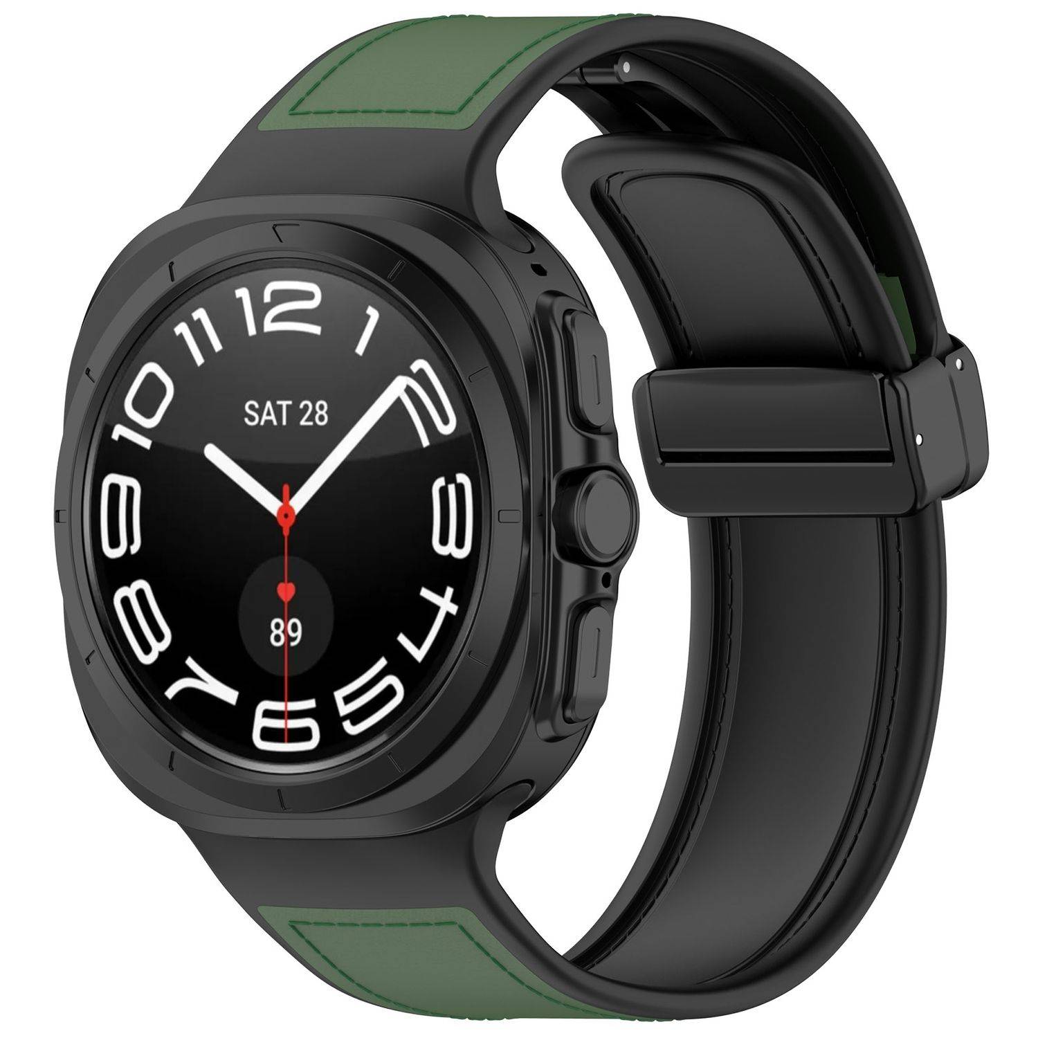 Für Samsung Galaxy Watch Ultra 47mm Magnetverschluss Armband Grün