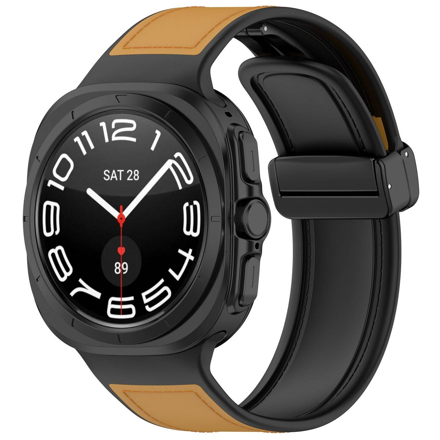 Für Samsung Galaxy Watch Ultra 47mm Magnetverschluss Armband Braun