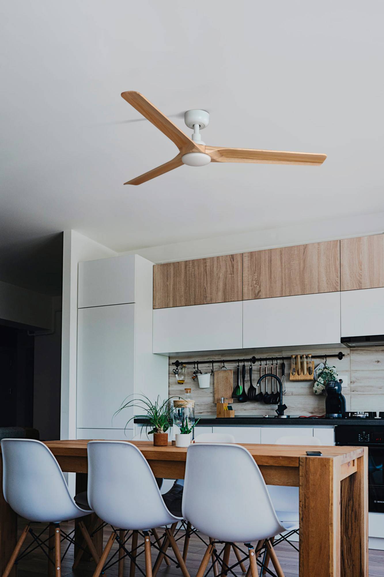 DC Deckenventilator Heywood L Weiß mit LED &amp; Fernbedienung