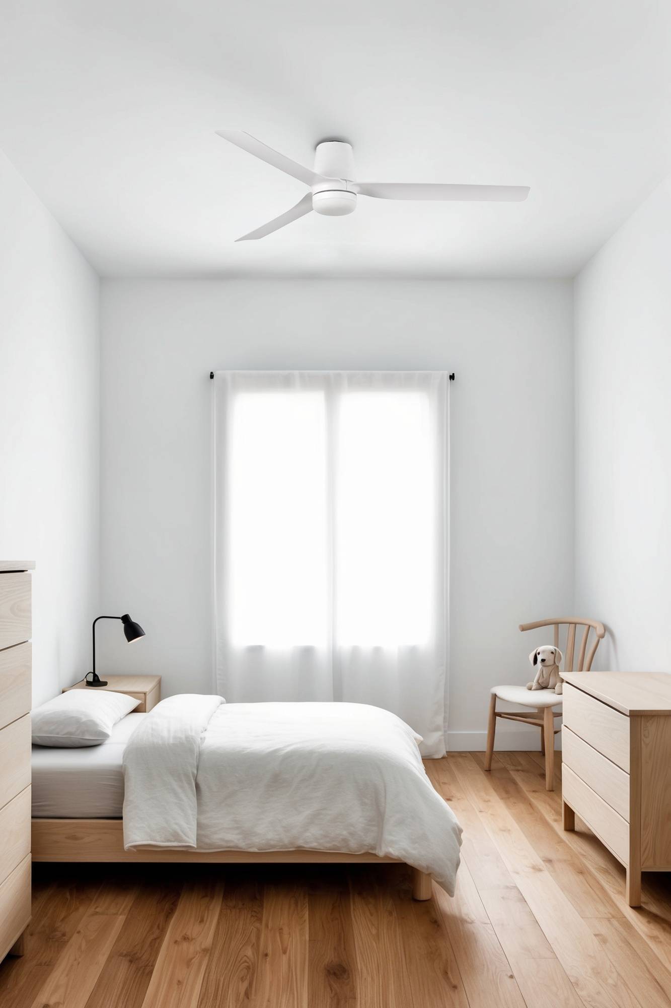 DC Deckenventilator Mini Punt Tub Weiß mit LED