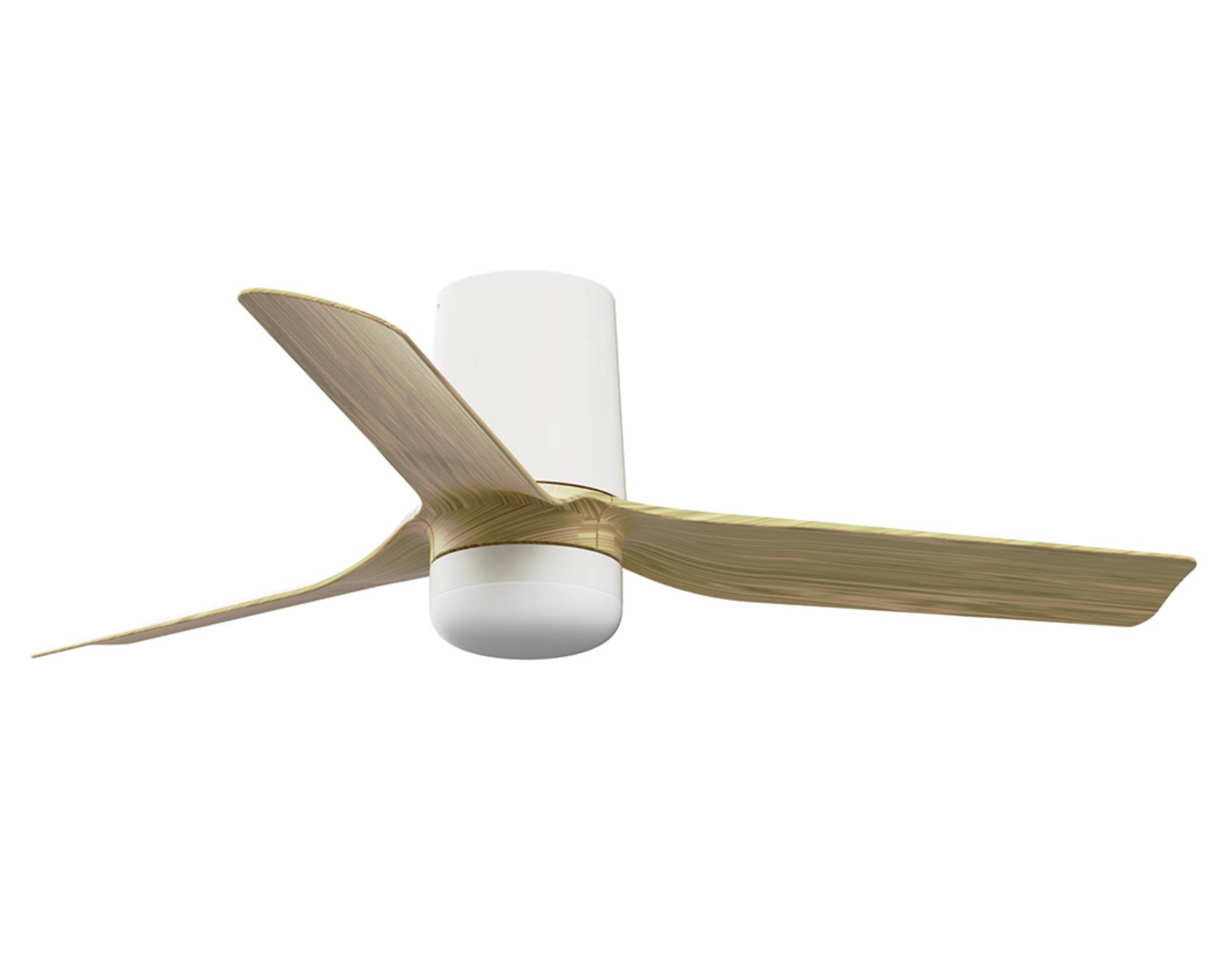 DC Deckenventilator Mini Punt Tub Weiß-Ahorn mit LED