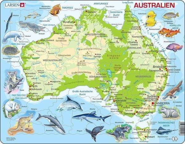 Puzzle - Australien (physisch)