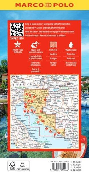 MARCO POLO Reisekarte Kroatische Küste, Slowenien 1:325.000
