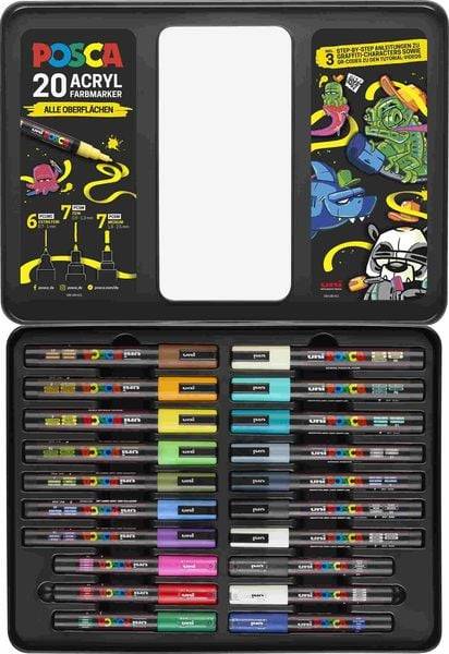 Uni-ball Marker Marker uni POSCA Etui Graffiti 20er Set