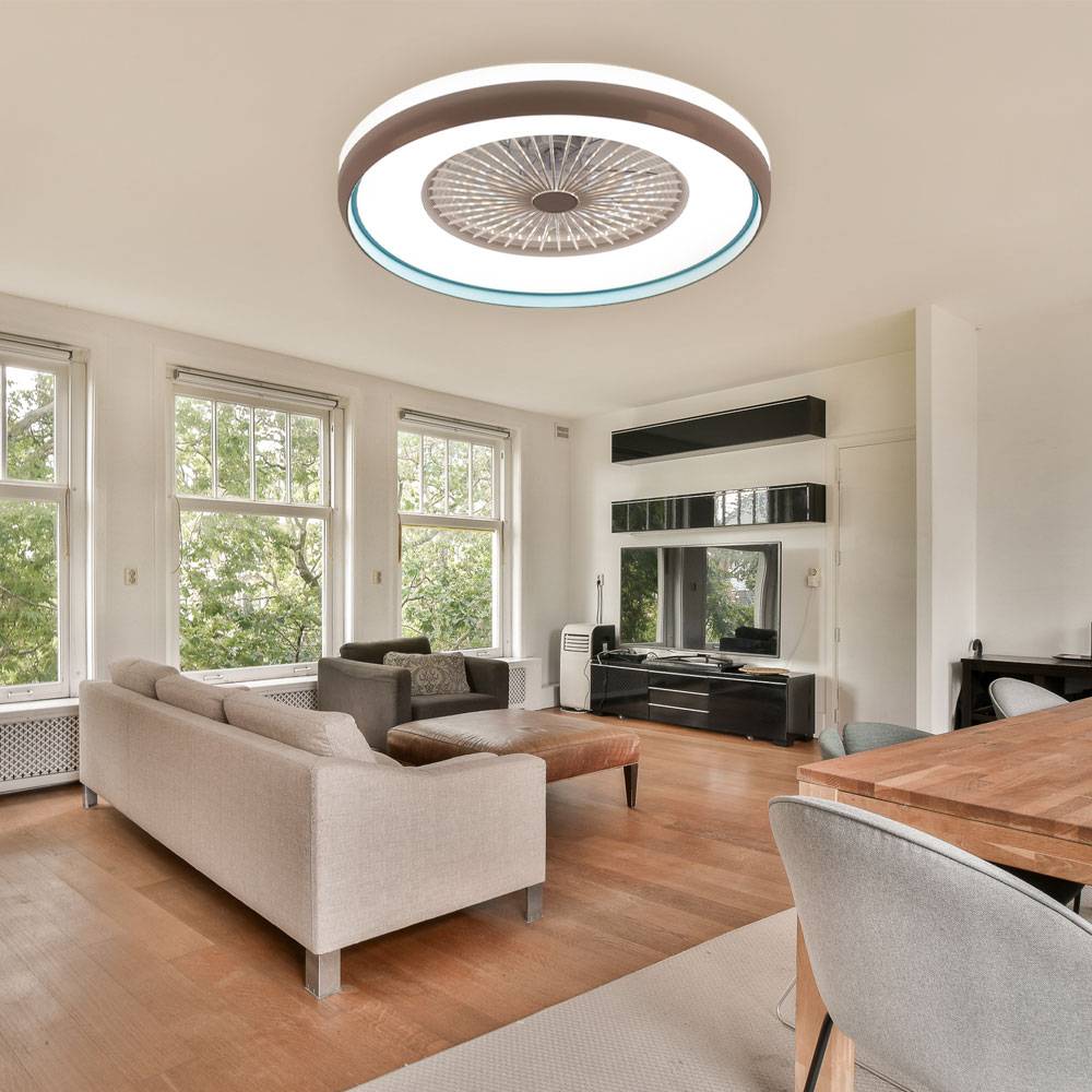 LED Deckenventilator 60 cm inkl. Fernbedienung Timer CCT-Schaltung warmweiß-kaltweiß