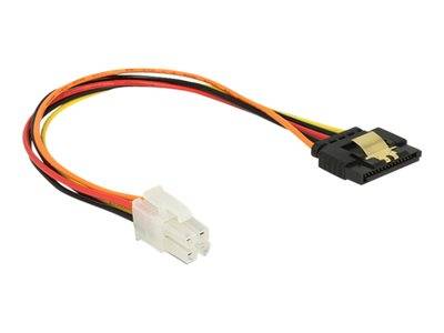 DELOCK Kabel P4 4Pin St > SATA 15Pin Bu 0.20m Multimedia-Technik Sata-Kabel