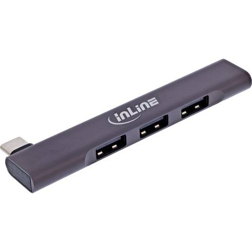 InLine® Slim USB-C Hub, 4-Port, USB 3.0 + 3x USB 2.0, schmale Bauform Eingabe / Ausgabe und Hubs