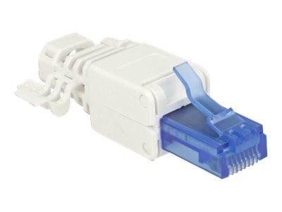 DELOCK RJ45 Stecker Cat.6A UTP werkzeugfrei 2 Stück Multimedia-Technik Netzwerkzubehör