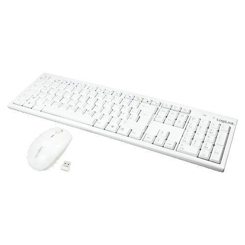 Logilink Tastatur Wireless 2,4GHz mit Maus white Eingabe / Ausgabe Mäuse & Tastaturen