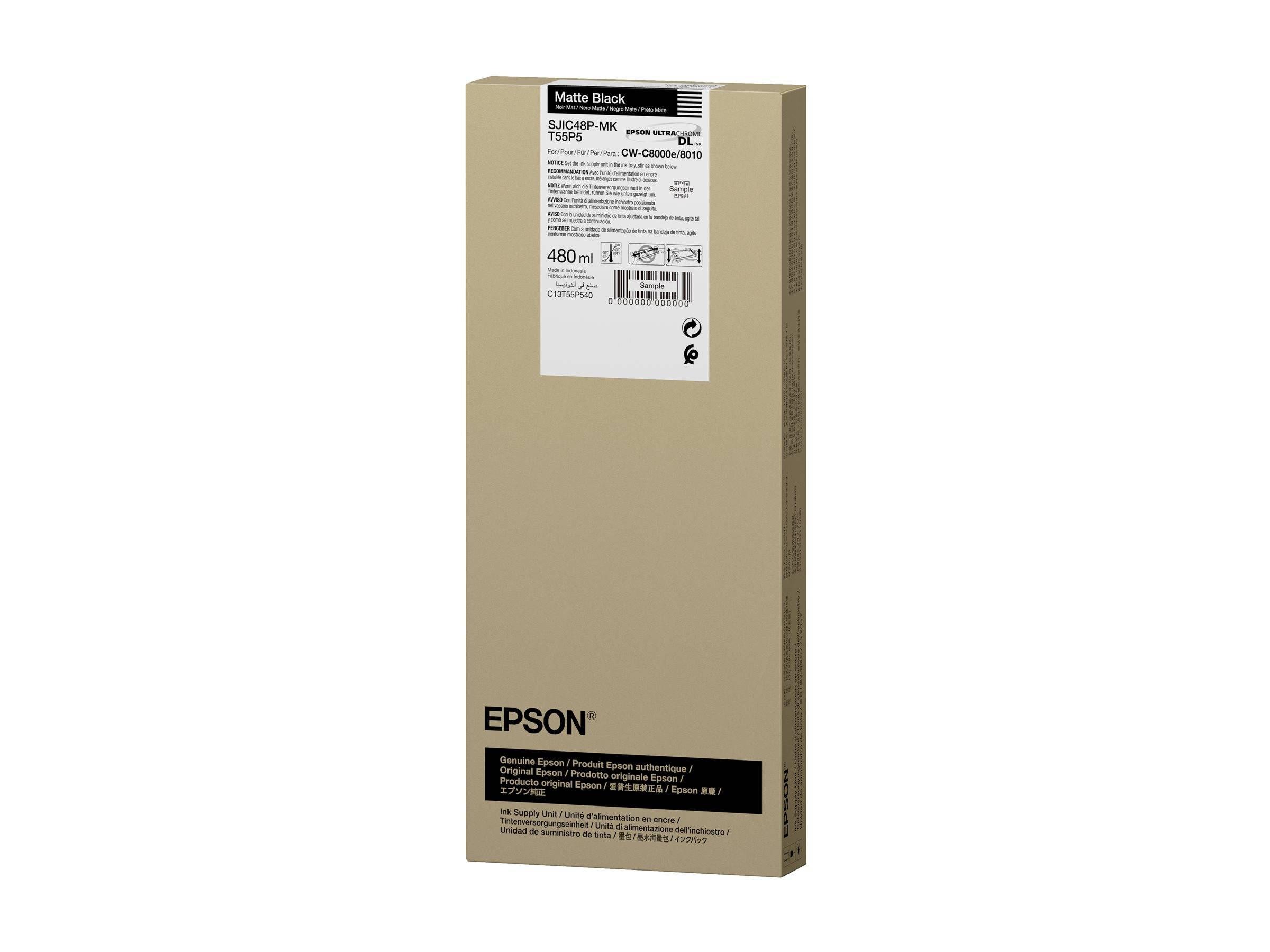 Epson T55P5 - 480 ml - mattschwarz - original - Box - Tinten-Packung - für EPL C