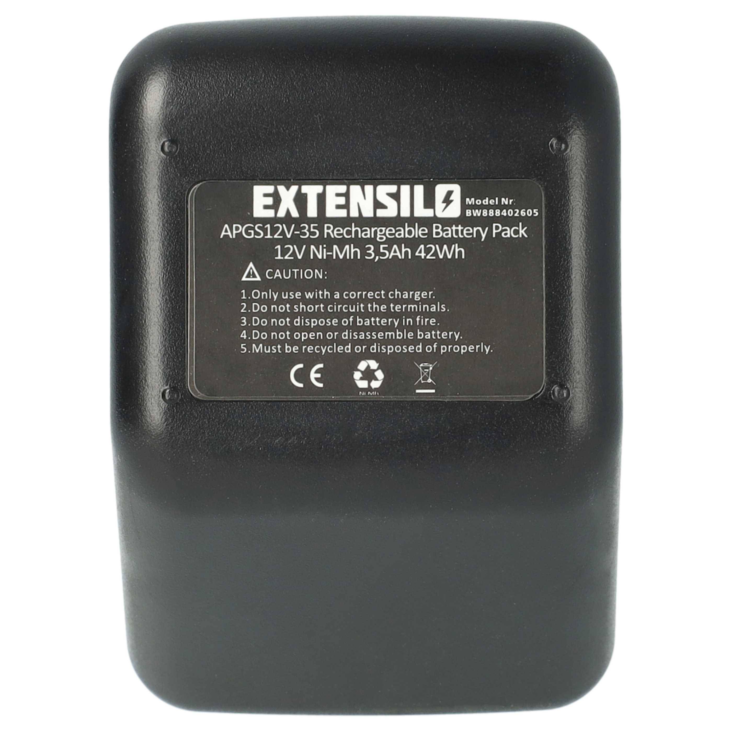 EXTENSILO 2x Akku kompatibel mit Würth 7251017, ANG12, 7256020 Werkzeug, Blindniet-Setzgerät (3500 mAh, NiMH, 12 V)