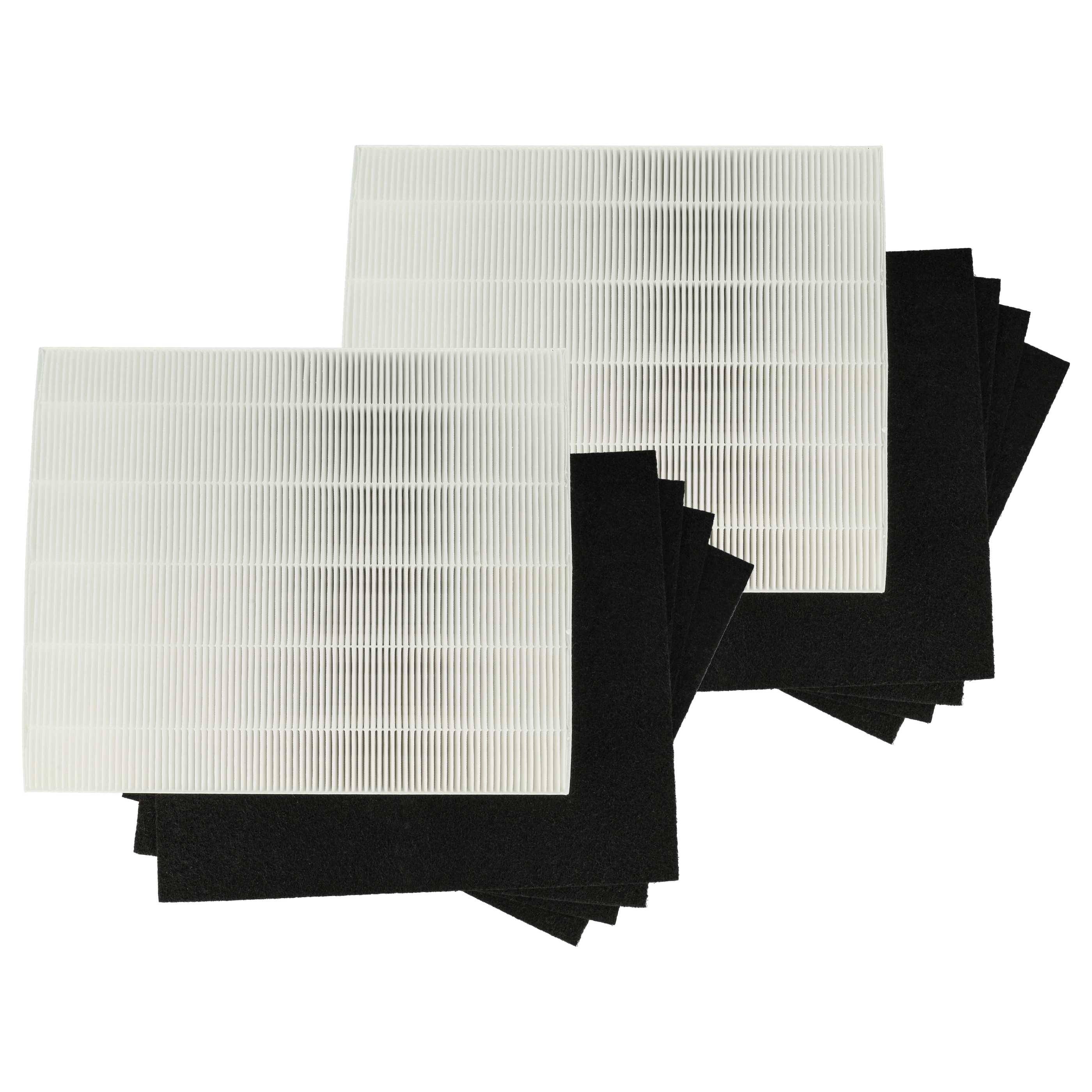 vhbw 10-teiliges Filter-Set Ersatz für Winix 123050, 15HC, WRF15-HC für Luftreiniger - HEPA-Filter, Aktivkohlefilter