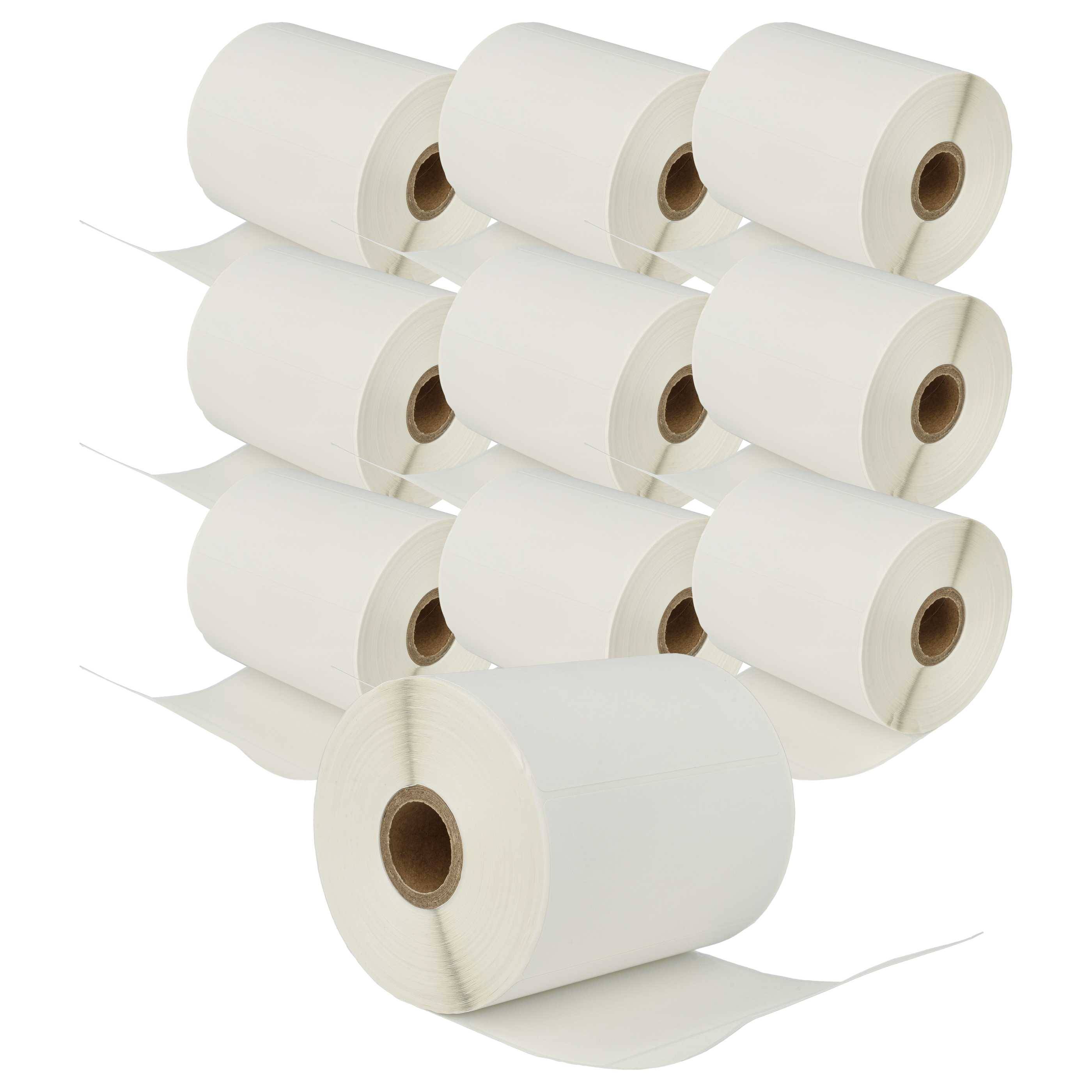 vhbw 10x Etiketten-Rolle 102mm x 50mm (836 Etiketten) kompatibel mit Brother TD-2130, TD-4100N, TD-4100, TD-4000, TD-2130N Etiketten-Drucker